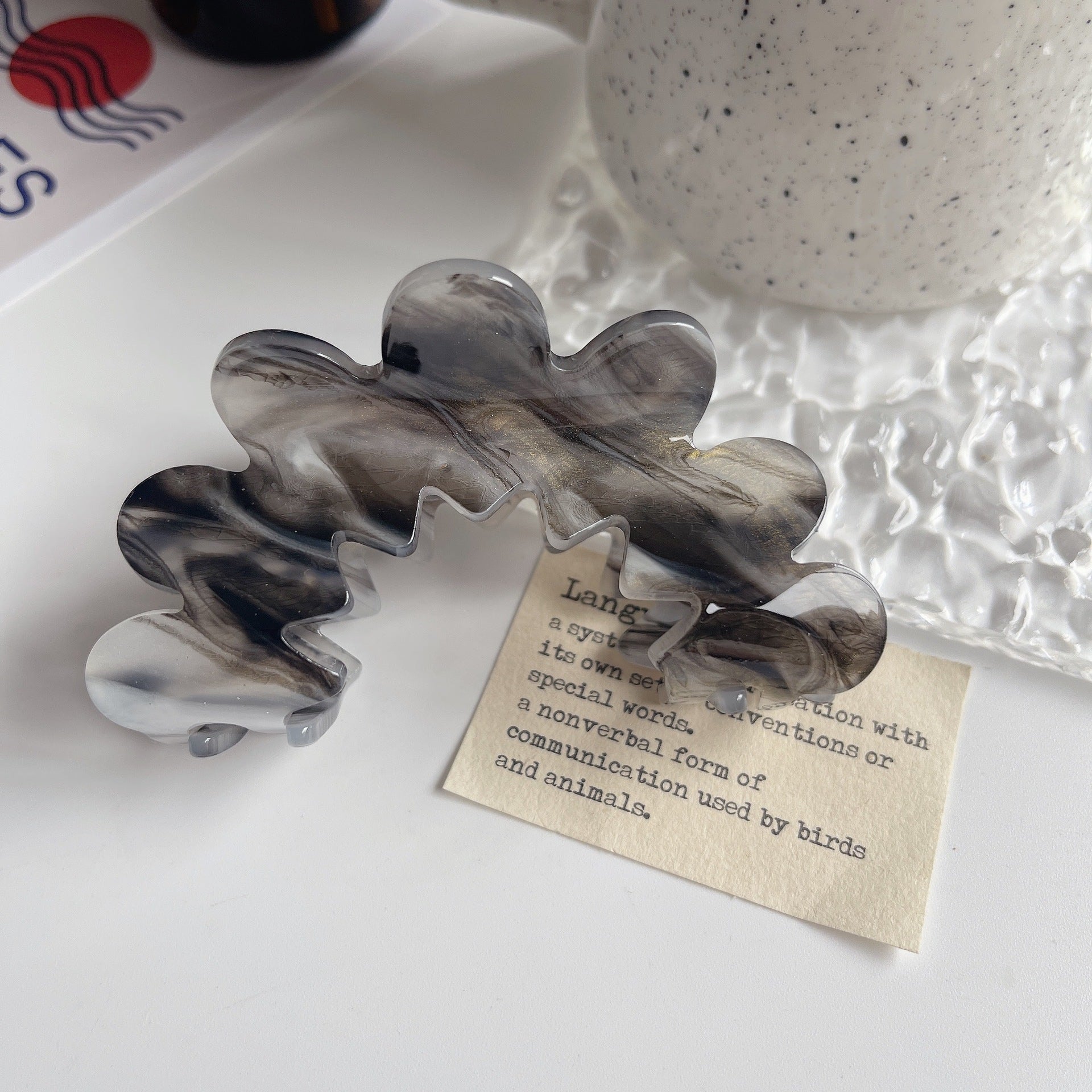 Wholesale Wavy Flower Acetate Grippers